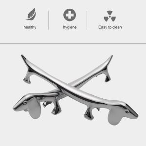 Lot De 6 Plateaux &Agrave; En Alliage De Zinc Robuste Pour Bancs &Agrave; Couteaux Et Porte-Couverts,Passe Au Lave-Vaisselle Et Non Toxique (L 9 Cm) - Neuf