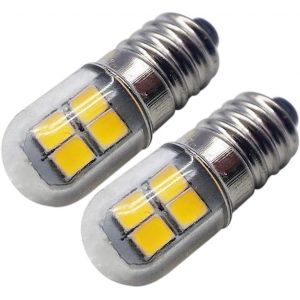 Lot De 2 Ampoules Led E10 4,5 V - 6 V - Culot À Vis E10 Ampoules Led 2835 8smd - Jaunes - Mise À Niveau Pour Lampes Frontales, Lampes Torches, Lampes De Poche[Amp740864] - Neuf