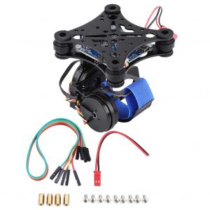 Support De Cardan Sans Balais A 2 Essieux Pour Drone Quadricoptere Rc, Accessoire Pour Gopro 3, 3+ Et 4, Noir-Qhfen - Neuf
