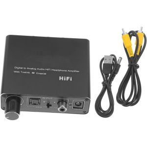convertisseur Audio Optique vers Adaptateur convertisseur Optique-analogique Adaptateur numérique Optique Adaptateur Optique vers analogique Audio Optique Fer Noir - Neuf