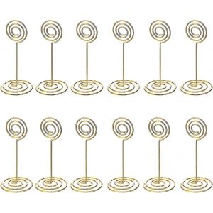 Paquet de 12 Ensemble de numéros de table Porte-cartes Supports photo Place en papier Pinces de menu,forme de cercle - Neuf