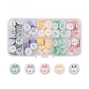Lot De 150 Boutons En Résine Colorée Pour Tricoter Des Cardigans, Jolis Boutons Ronds En Plastique Pour Enfants, Décoration De Couture - Neuf
