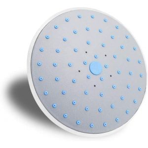 Round Top Toit De Pluie Tête De Douche, Abs Gris Tête Douche, Cabine De Douche Pluie Pulvérisateur Salle De Bains 1/2"" Connecteur - Neuf