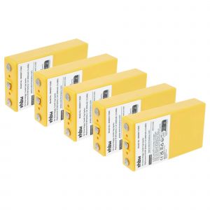 vhbw 5x Batterie remplacement pour Itowa 26.105, BT7216MH, BT7216 pour op&eacute;rateur t&eacute;l&eacute;commande industrielle (2000mAh, 7,2V, NiMH) - Neuf