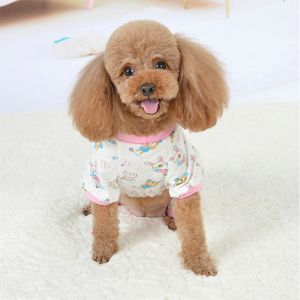 Hjlian Combinaison En Coton Respirant Pour Animaux De Compagnie, Motif Chat Mignon, Pyjama Doux Pour Chiens Et Chiots (L) - Neuf