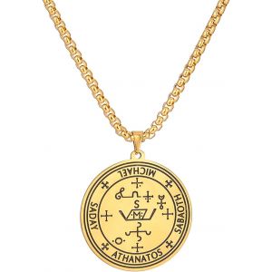 Kal-Collier Avec Poin&ccedil;on De L'archange Michel, Pendentif Talisman Protecteur, M&eacute;daillon D'ange Gardien, Amulettes De Protection Spirituelle Pour Hommes Et Femmes - Neuf