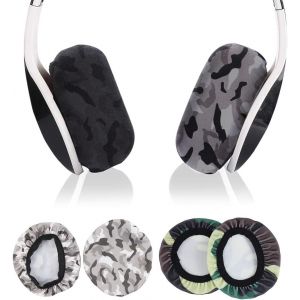 2 Paires Housse pour Casque Audio, Extensibles et lavables, Couvre Casque, Protection pour Casque Audio, Oreillettes, Coussinets pour Casques, Contre la salet&eacute;, pour &eacute;couteurs (90-105 mm) - Neuf