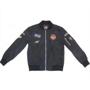 Blouson Bombers &Eacute;t&eacute; Avec &Eacute;cuissons Enfant De Marque Marine Corps Noir - Neuf