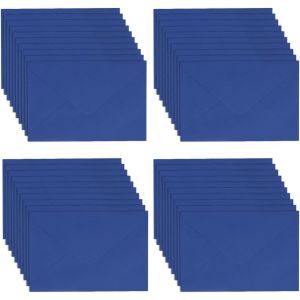 Mini Enveloppes-Lot de 40 15 * 10cm Bleu saphir Enveloppe Flip classique,enveloppes carrées kraft,pour Mariage de Cartes,(Carte non incluse) - Neuf