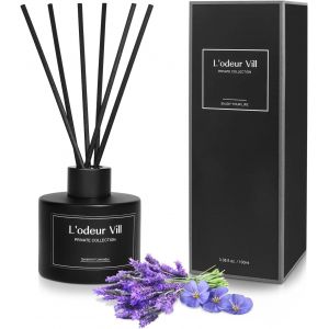 Lavender Geranium Home Fragrance 100ml With 8 Reed Diffuser Sticks For Bathroom Shelf Decoration - Neuf