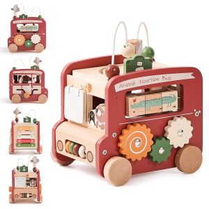 JGD-Cube de motricité pour bébé Montessori à partir de 1 an, jouet de motricité 9 en 1 pour bébé de 12 mois et plus, jouet en bois, cube d'activité pour enfants à partir de 1 an, cadeau fille et - Neuf