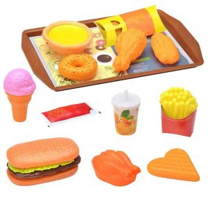Faire semblant de jouer Ensemble de nourriture Jouer Hamburger Accessoires Jouet Nourriture Assortiment Amovible Jouets alimentaires Burger - Neuf
