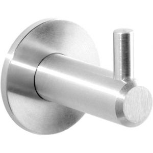 Tzf-Home Pat&egrave;re Salle De Bain 1 Crochet Design En Acier Inoxydable Aisi 304 Bross&eacute; Mat Avec Vis. - Neuf