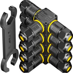 Connecteurs de C&acirc;bles &Eacute;tanches IP68-Bo&icirc;te de jonction 3 voies-3 Fils-Raccord ext&eacute;rieur &eacute;tanche pour jardin-D&eacute;rivation de c&acirc;ble &Oslash;4-12mm-Bo&icirc;tier &eacute;lectrique ext&eacute;rieur &eacute;tanche et s&eacute;curis&eacute;.[U12] - Neuf