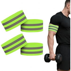 Acdsgd-4 Pi&egrave;ces Brassard R&eacute;fl&eacute;chissant, Barres Parall&egrave;les Fort Pouvoir Collant R&eacute;fl&eacute;chissante Brassard S&eacute;curit&eacute; Haute Visibilit&eacute; Brassard De S&eacute;curit&eacute; Pour Bras, Jambes Et Chevilles - Neuf