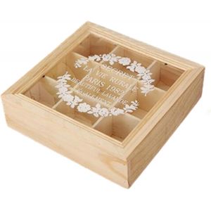 Boîte De Rangement En Bois, Présentoir De Bijoux, Boîte À Souvenirs Pour - Neuf