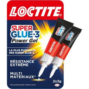 CHECARZHN--NO1-Super Glue-3 Power Gel (2 Tubes De 3 G) ¿ Colle Forte Transparente Ultra Résistante ¿ Colle Gel Multi-Matériaux À Séchage Immédiat - Neuf