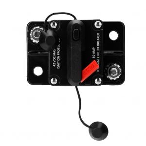 Disjoncteur a fusible 50 A a reinitialisation manuelle, etanche, pour voiture, camion, camping-car, VTT, bateau - Neuf
