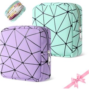MAA-2 Pièces Trousse de Toilette Homme Femme Pochette Voyage Mini Petite Capacité Rangement Trousse Maquillage Sac Trousse de Toilette Voyage Accessoires Makeup Bag Travel avec Compartiments - Neuf