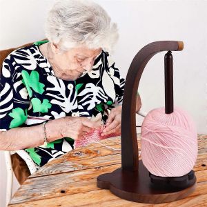 Porte-Canette Rotatif En Bois Et Porte-Fil Magn&eacute;tique - Neuf