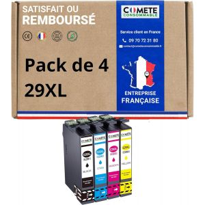 29XL - 4 Cartouches Compatibles avec Epson 29 XL Fraise - Multipack pour XP-342 XP-352 XP-452 XP-332 XP-245 XP-442 XP-255 XP-355 XP-455 XP-247 XP-432 XP-435 XP-335 XP-345 - Neuf