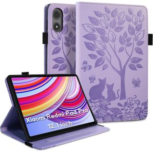 Coque Pour Xiaomi Redmi Pad Pro (12.1 Pouces 2023) Étui En Cuir Pu Housse De Protection Avec Porte-Stylo Support Fonction Etui Tablette Redmi Pad Pro-Violet - Neuf
