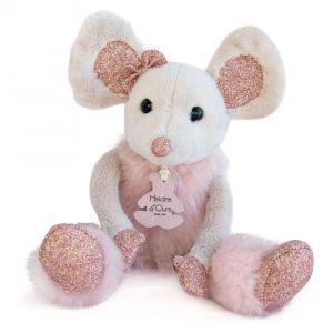Doudou peluche souris &eacute;toiles Histoire d'ours 37cm jouet glitter petite fille danseuse &agrave; paillettes poup&eacute;e mouse baby - Neuf