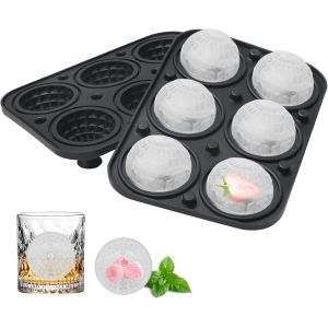 Kal-Bac A Glacons En Silicone Avec Couvercle, Moule À Glaçons Boule, Grande Bac A Glacon Boule De Glace, Ice Cube Tray Pour Whisky, Cocktail, Boissons, Bière, Sans Bpa - Neuf