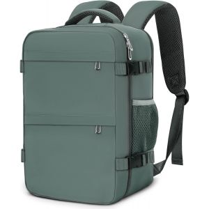 Lbgwp60-Sac A Dos Voyage Cabine Avion, Sac Ryanair Bagage Cabine 40x20x25, Sac À Dos Avion Voyage Cabine, Sac Pour Femmes Et Hommes, Travel Backpack Pour L'école De Travail De Randonnée - Vert - Neuf