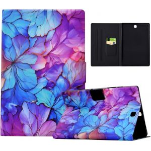 Coque Pour Samsung Galaxy Tab A 9.7 (Sm-T550/Sm-T555) Housse De Protection En Cuir Pu Étui Magnétique Avec Fonction Support Pour Samsung Galaxy Tab A 9.7 Tablette,Pétales Bleus[Coq9123364] - Neuf
