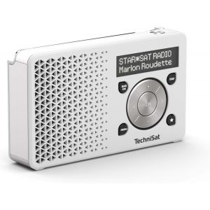 Digitradio 1-Radio Dab+ Portable Avec Batterie (Dab,Fm,Haut-Parleurs,Prise Casque,M&eacute;moire De Favoris,Ecran Oled,Petit,1 Watt Rms) Blanc/Argent - Neuf