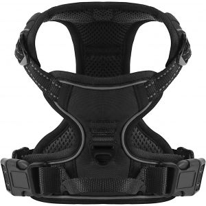 Eryi-Harnais Anti Traction Pour Chien, Réfléchissant Respirante Harnais Chien Avec Attache Devant Et Poignée Contrôle Sécurité, Arnet Pour Chien Facile À Mettre (Noir, M) - Neuf