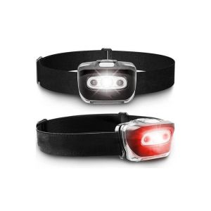 Lot De 2 Lampes Frontales Led Pour Randonnée Et Camping ¿ Réglables, Résistantes À L'eau, Modes Multiples, Ajustement Confortable, 220 Lumens ¿ Noir - Neuf