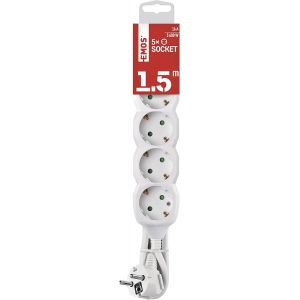 Ytfhg-P0321r Bloc Multiprise 3 Prises 1,5 M Avec Câble Rotatif 45° 3 Prises Schuko Avec Sécurité Enfant Ip20 Pour Usage Intérieur 3680 W 250 V, P0521r - Neuf