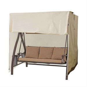 Terrasse extérieure Swing Couverture Imperméable à l'eau UVResistant Tissu housse de protection Pour Chaise à Bascule Beige 420D 140x66x91cm - Neuf