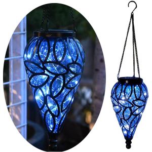 Lanterne Solaire En Forme De Larme &iquest; Lanternes Solaires &Agrave; Del &Agrave; Suspendre Pour Ext&eacute;rieur, Jardin, Ext&eacute;rieur, Jardin, Lampe En Forme De Goutte Avec 15 Lumi&egrave;res Led Pour Jardin, Cour, All&eacute;e, Lanterne De - Neuf
