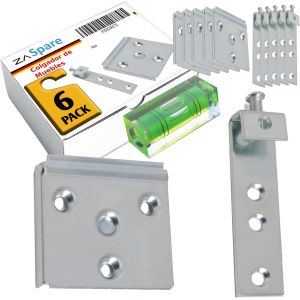 JEXNOVASHOP-Fixation Meuble Suspendu, Fixation Miroir Lourd, Cadre Lourd, T&ecirc;te de Lit, Support Haut Cuisine, Accroche Tableau Lourd. (Pack 6) - Neuf