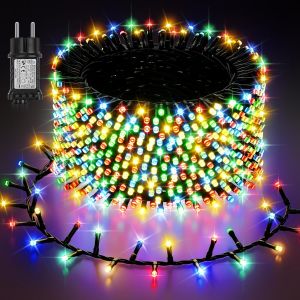 Jgd-Lumineuse Sapin De No&euml;l Exterieur, 8m 320led Guirlande Lumineuse Exterieure Et Int&eacute;rieur 8 Modes Sapin De Noel Pour D&eacute;coration No&euml;l Exterieur Adapter Les Escaliers, Fen&ecirc;tres, Balcons, Rgb Couleur - Neuf