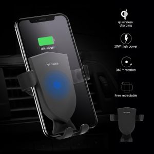 Qi Chargeur Rapide Sans Fil 10W Pour Voiture. Qi Chargeur Compatible Pour iPhone X,8/8 Plus,Samsung Galaxy S8 / S7 Edge/Note 5 Et Tous Appareils &Eacute;quip&eacute; D'Un R&eacute;cepteur Qi. - Neuf