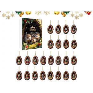 D&eacute;corations de No&euml;l en bo&icirc;te surprise - Animaux en acrylique - Neuf