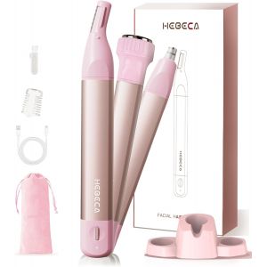 Tondeuse De Nez Pour Femme 3 En 1 Avec Base De Rangement &Eacute;tanche, Portable, Rechargeable Par Usb Avec Sac De Voyage Coupe Le Nez, Les Oreilles, Les Sourcils, La P&ecirc;che, Le Fuzz, Les L&egrave;vres - Neuf