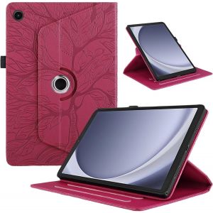 Coque Pour Samsung Galaxy Tab A9 8.7 Pouces 2023 (Sm-X110/ Sm-X115), Etui Premium Cuir Pu Rotatif À 360 Antichoc Degrés Flip Case Cover Fonction Support Housse - Rouge.[F1378] - Neuf