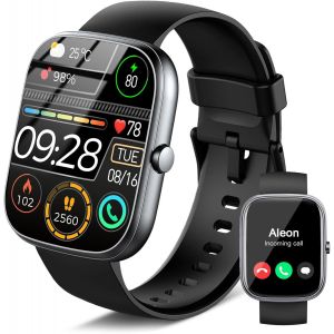 Checarzhn--No1-Montre Connectée Homme Femme Avec Appel Bluetooth, 1.91'' Hd Smartwatch Avec 110+ Sportifs Moniteur Sommeil Fréquence Cardiaque Spo2 Podometre Smart Watch, Etanche Ip68 Montre Sport Pour And - Neuf