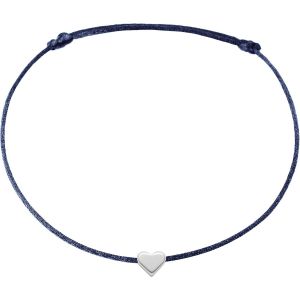 Cmjaagur-Women's Anklet Heart Silver Handmade Adjustable Heart Anklet With Gift Box (Blue, Silver)[M402] - Neuf