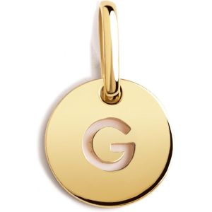 Kal-- Mini Medallion Letter. Pendentif Initiale En Argent Sterling 925 Avec Finition Plaqu&eacute;e Or 18 Kt. &Agrave; Combiner Avec Un Collier. Bijoux Pour Femme. Lettre A-Z. - Neuf