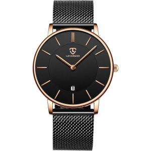 Montres Pour Hommes Ultra Mince Simple Mode D&eacute;contract&eacute;e Analogique Quartz Affichage De La Date Montre-Bracelet &Eacute;tanche Pour Hommes.[J155] - Neuf