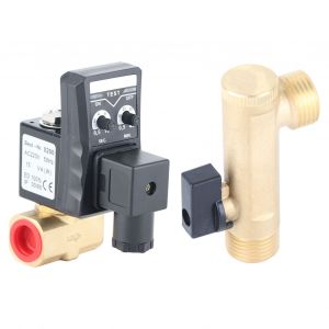 XYONG Vanne de vidange electronique avec minuterie, electrovanne de vidange de reservoir pour compresseur d'air de type split AC220V - Neuf