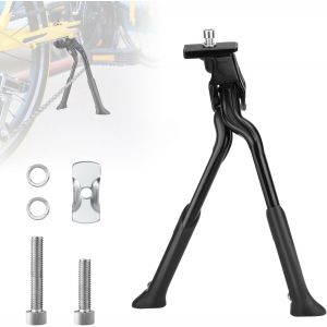 Bequille Velo Réglable Béquille Vélo Universel Bequille Vtt Alliage D'aluminium Antidérapant Béquilles Pour Vélo Pour 16 À 28 Pouces Vtt Cyclisme Route Pliant Bmx (Noir) - Neuf