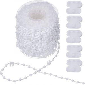 Chaîne pour store vertical 20 m - Accessoires pour stores verticaux et 5 connecteurs de cordon - Chaîne inférieure pour stores verticaux de 89 mm (6 pièces) - Neuf