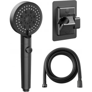 5 Mode Pommeau de Douche,Douchette &agrave; Main Set,Shower Head Economie Deau Avec Bouton Stop Haute Pression Plusieurs Jet (Noir)) - Neuf